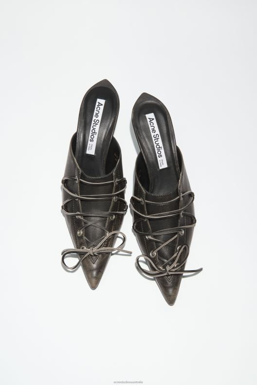 Lace-up heel mule Runway Show Black Acne Studios R66LJ473 Footwear