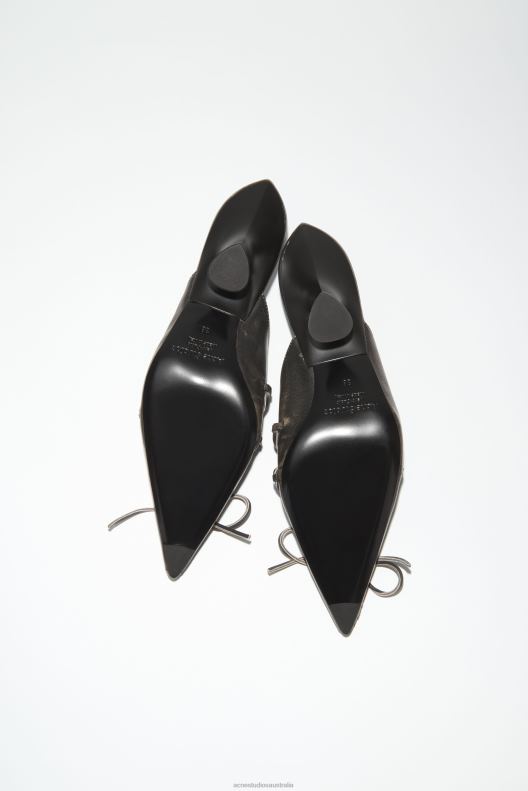 Lace-up heel mule Runway Show Black Acne Studios R66LJ473 Footwear