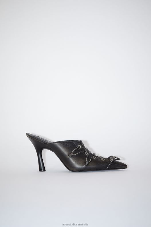 Lace-up heel mule Runway Show Black Acne Studios R66LJ477 Footwear