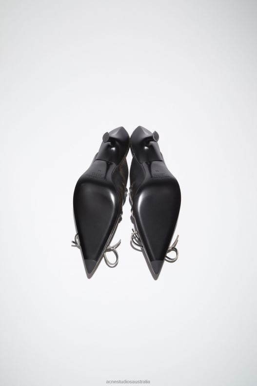 Lace-up heel mule Runway Show Black Acne Studios R66LJ477 Footwear