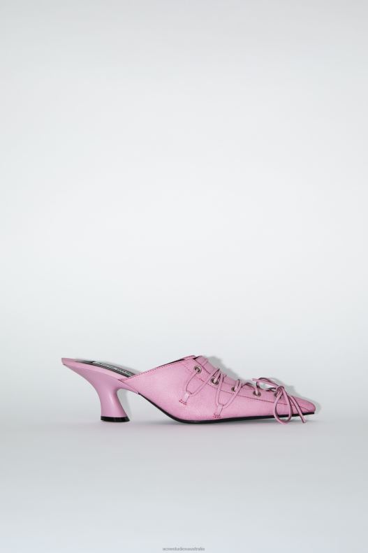 Lace-up heel mules Runway Show Pink Acne Studios R66LJ853 Footwear