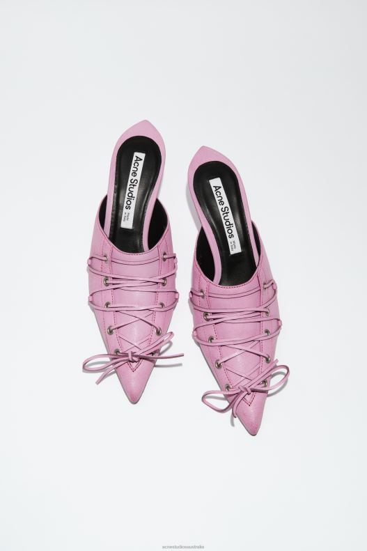 Lace-up heel mules Runway Show Pink Acne Studios R66LJ853 Footwear