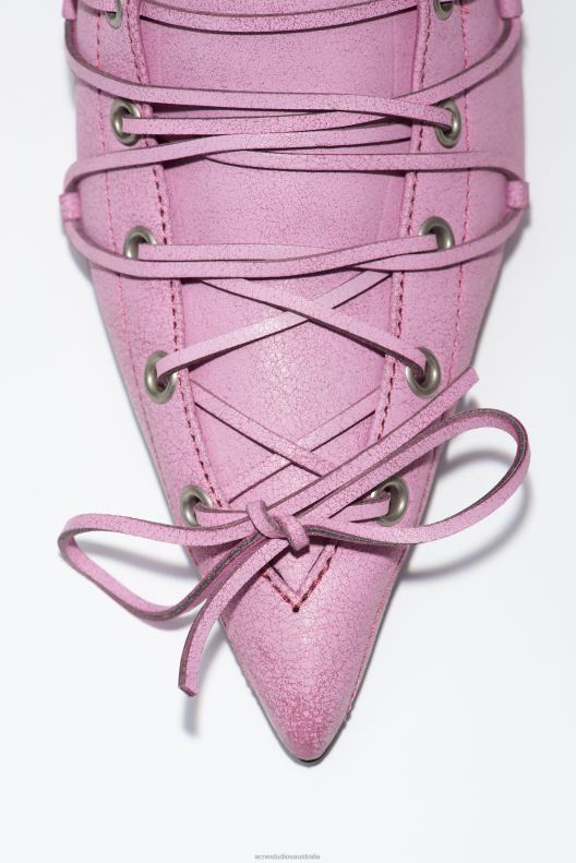 Lace-up heel mules Runway Show Pink Acne Studios R66LJ853 Footwear