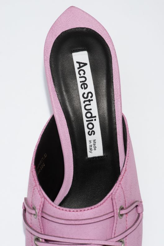 Lace-up heel mules Runway Show Pink Acne Studios R66LJ853 Footwear