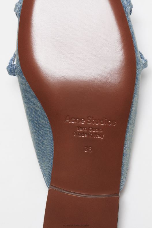 Lace-up mules Dusty Blue Acne Studios R66LJ709 Footwear