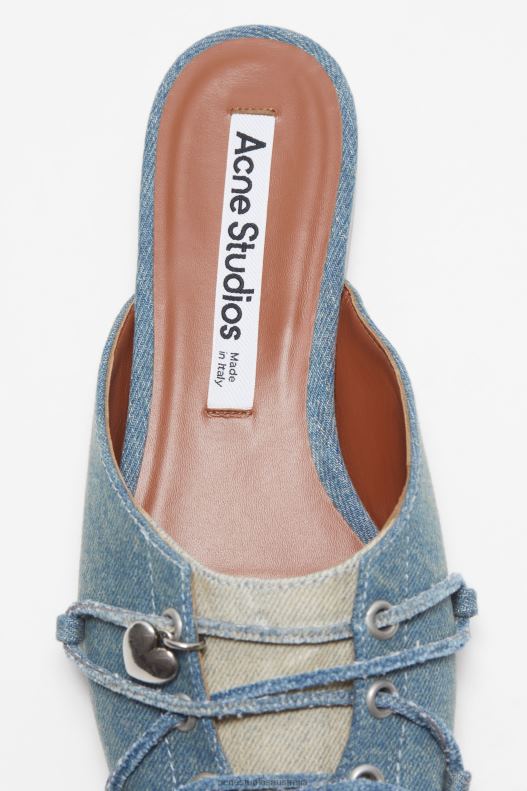 Lace-up mules Dusty Blue Acne Studios R66LJ709 Footwear