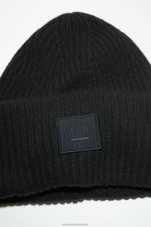 Large face logo beanie Black Acne Studios R66LJ521 Accessories