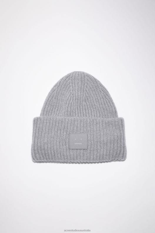 Large face logo beanie Grey Melange Acne Studios R66LJ612 Accessories