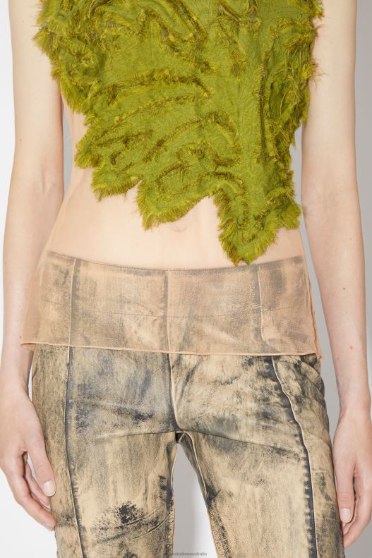 Leaf tie-up strap top Runway Show Green Acne Studios R66LJ188 Apparel