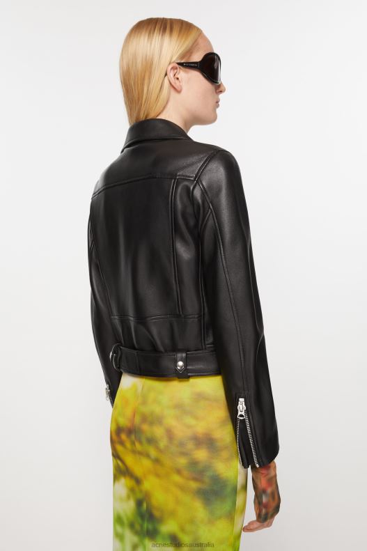 Leather biker jacket Black Acne Studios R66LJ2 Apparel