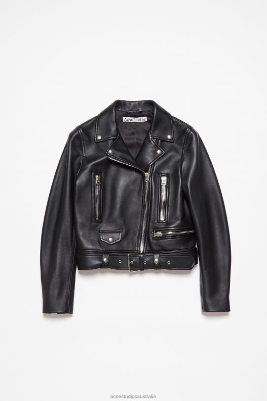 Leather biker jacket Black Acne Studios R66LJ2 Apparel