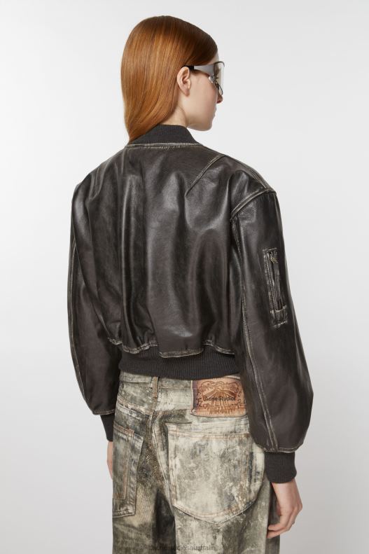 Leather bomber jacket Black Acne Studios R66LJ8 Apparel