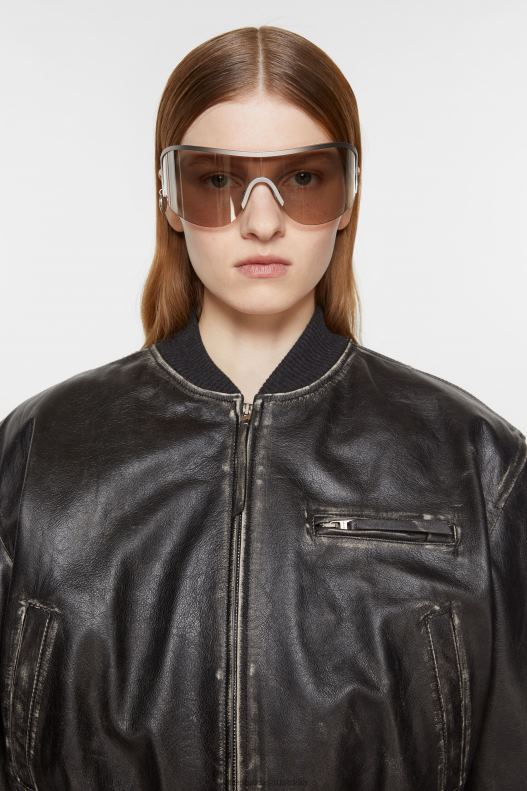 Leather bomber jacket Black Acne Studios R66LJ8 Apparel