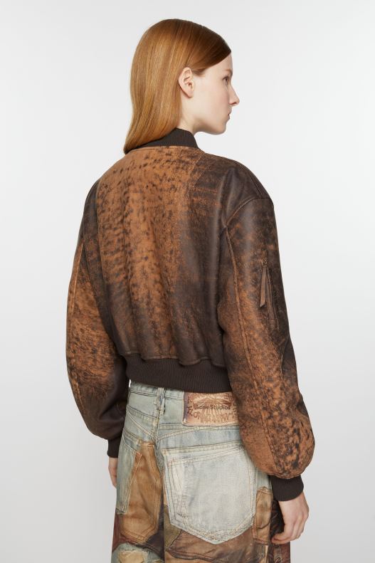 Leather bomber jacket Brown Acne Studios R66LJ36 Apparel