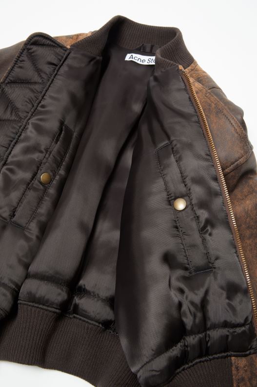 Leather bomber jacket Brown Acne Studios R66LJ36 Apparel