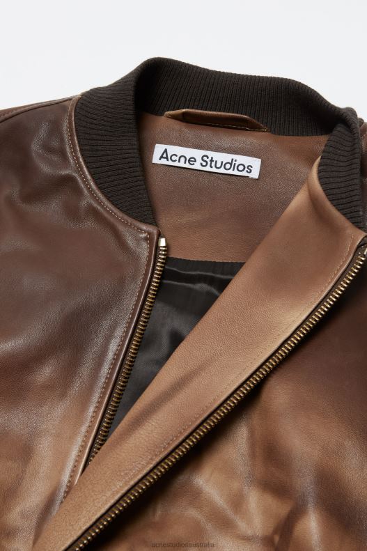 Leather bomber jacket Brown Acne Studios R66LJ40 Apparel