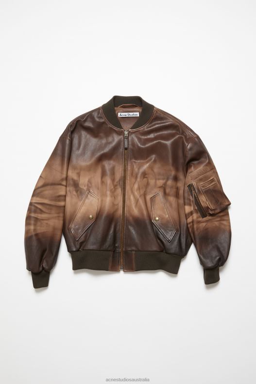 Leather bomber jacket Brown Acne Studios R66LJ40 Apparel