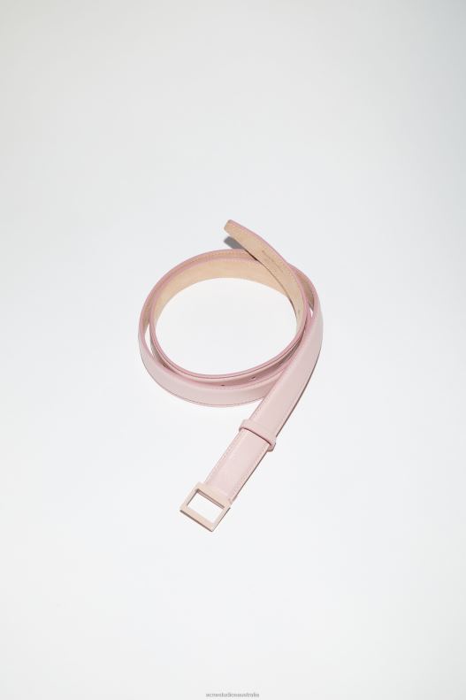 Leather buckle belt Powder Pink Acne Studios R66LJ870 Accessories