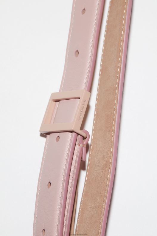 Leather buckle belt Powder Pink Acne Studios R66LJ870 Accessories