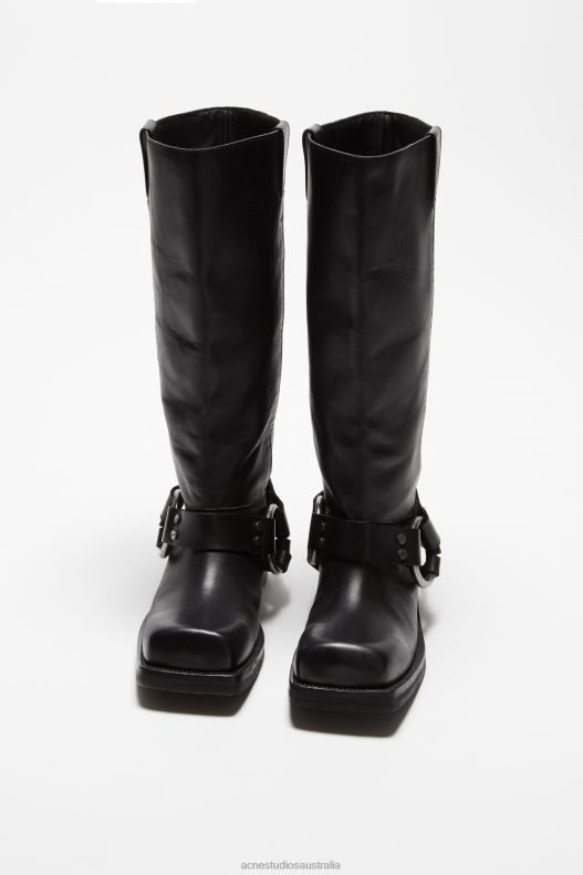 Leather buckle boots Black Acne Studios R66LJ455 Footwear