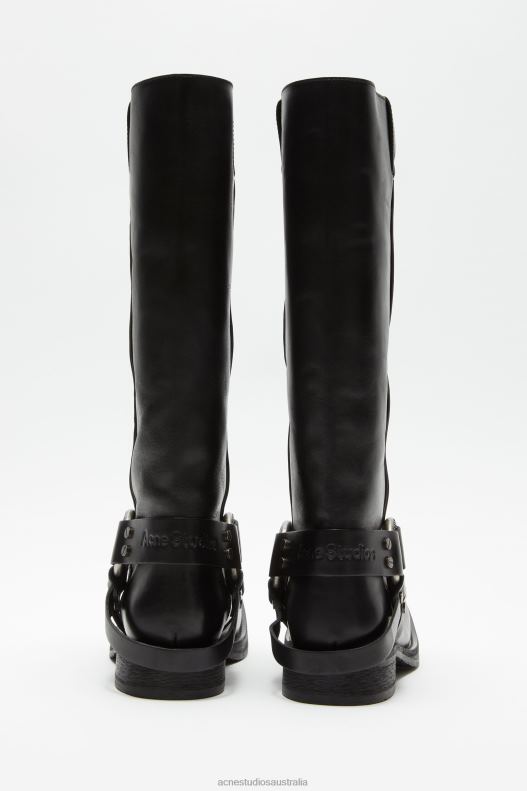 Leather buckle boots Black Acne Studios R66LJ455 Footwear