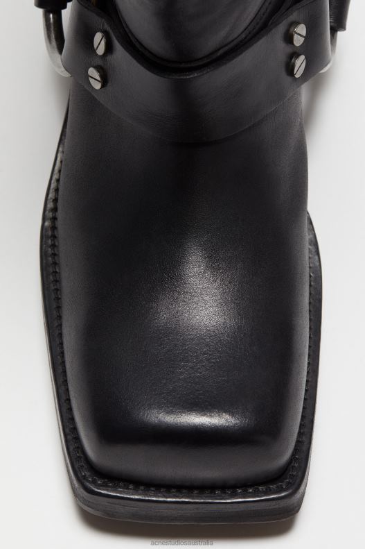 Leather buckle boots Black Acne Studios R66LJ455 Footwear