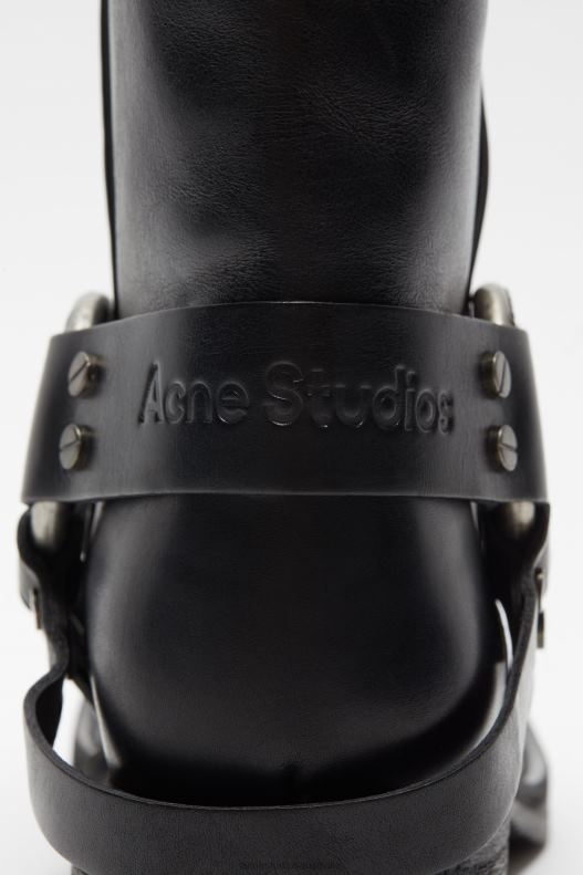 Leather buckle boots Black Acne Studios R66LJ455 Footwear