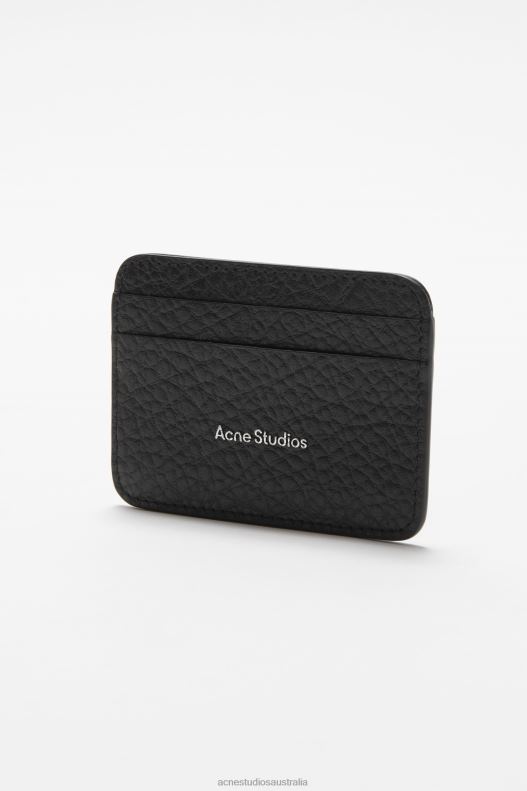 Leather card holder Black Acne Studios R66LJ459 Accessories