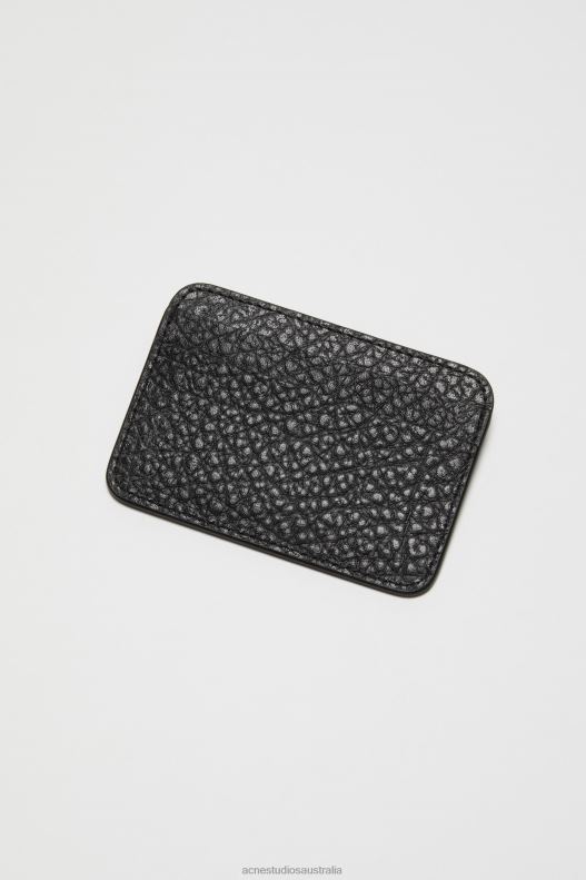 Leather card holder Black Acne Studios R66LJ459 Accessories