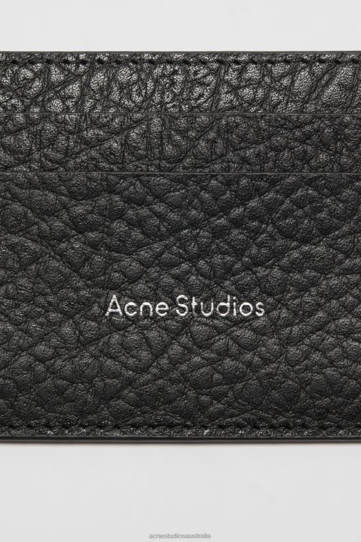 Leather card holder Black Acne Studios R66LJ459 Accessories