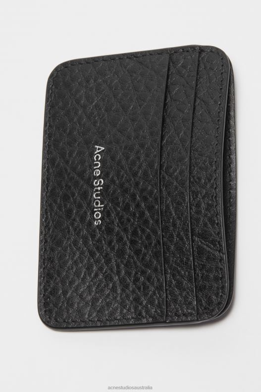 Leather card holder Black Acne Studios R66LJ459 Accessories