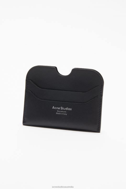 Leather card holder Black Acne Studios R66LJ510 Accessories