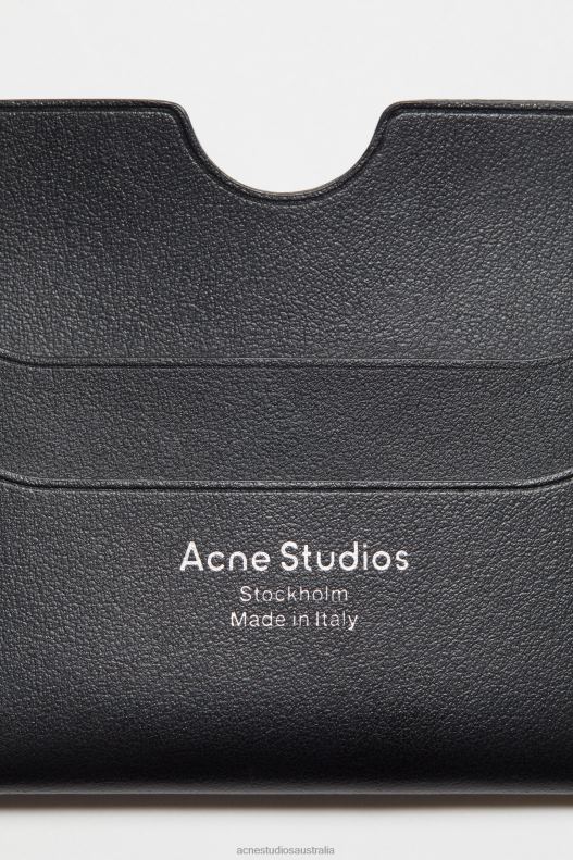 Leather card holder Black Acne Studios R66LJ510 Accessories