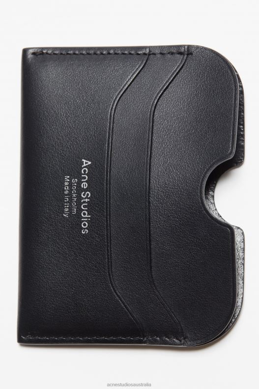 Leather card holder Black Acne Studios R66LJ510 Accessories