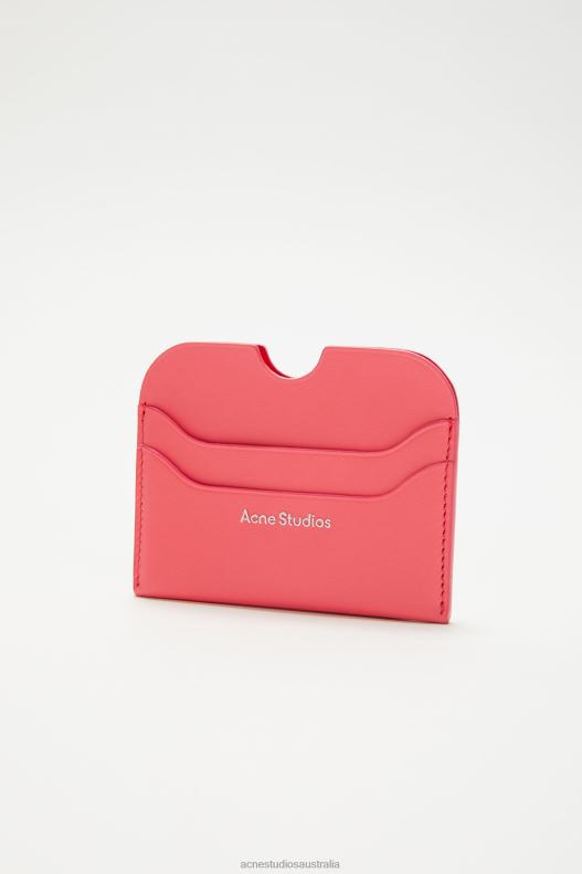 Leather card holder Electric Pink Acne Studios R66LJ802 Accessories