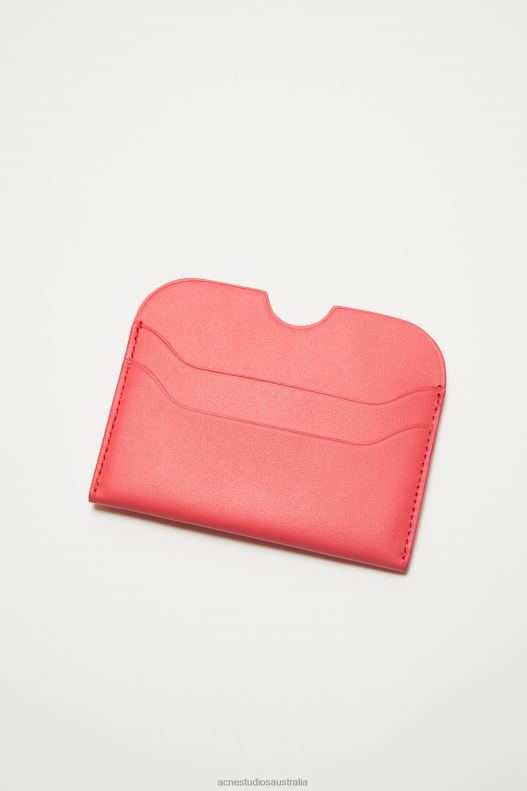 Leather card holder Electric Pink Acne Studios R66LJ802 Accessories