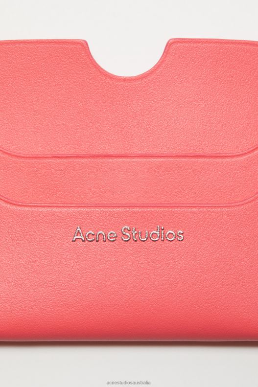 Leather card holder Electric Pink Acne Studios R66LJ802 Accessories