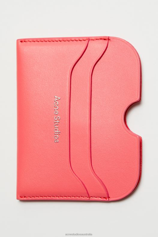 Leather card holder Electric Pink Acne Studios R66LJ802 Accessories