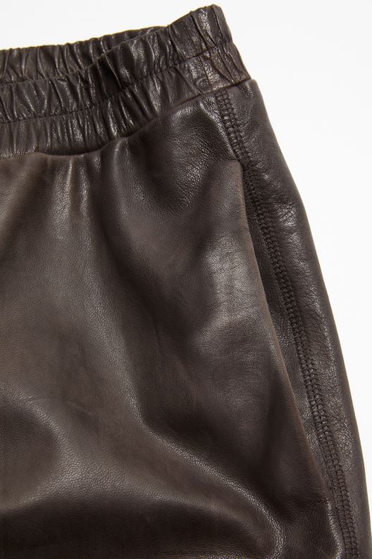 Leather casual trousers Brown Acne Studios R66LJ304 Apparel