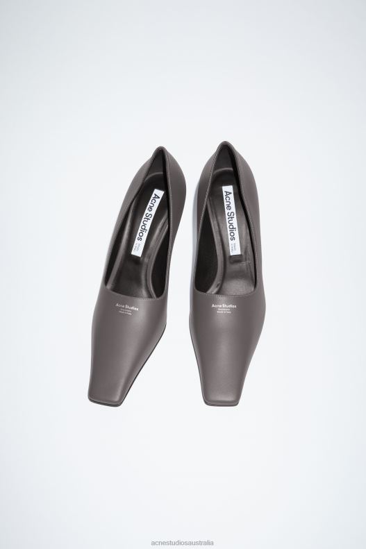 Leather heel pump Dark Grey Acne Studios R66LJ591 Footwear