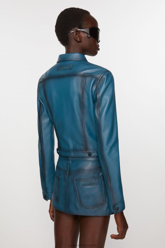 Leather jacket Blue Acne Studios R66LJ39 Apparel