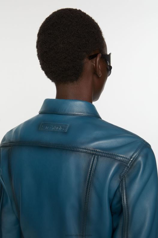 Leather jacket Blue Acne Studios R66LJ39 Apparel