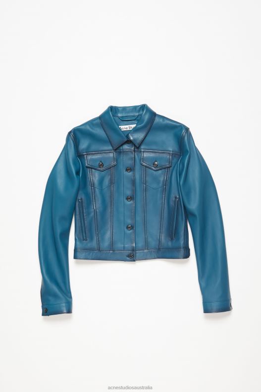 Leather jacket Blue Acne Studios R66LJ39 Apparel