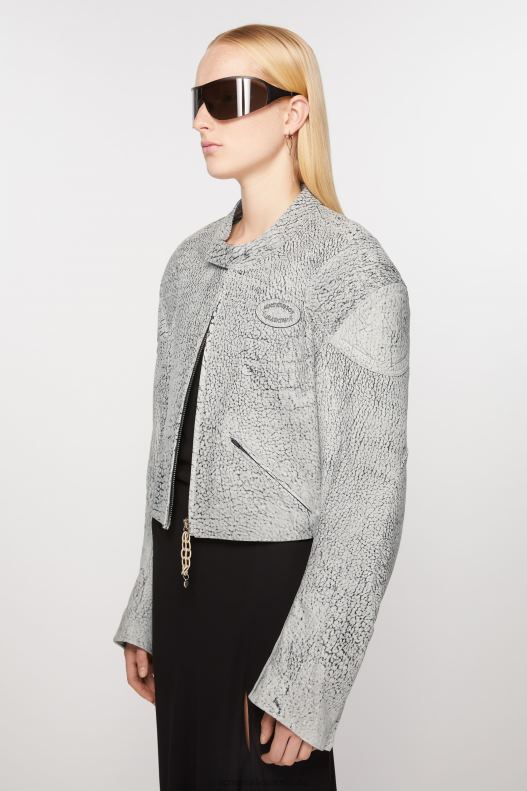 Leather jacket Grey/Black Acne Studios R66LJ38 Apparel