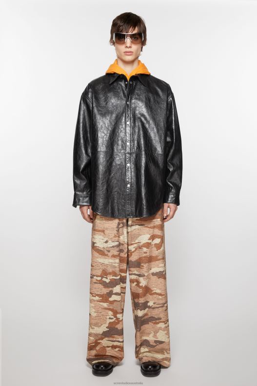 Leather shirt jacket Black Acne Studios R66LJ910 Apparel