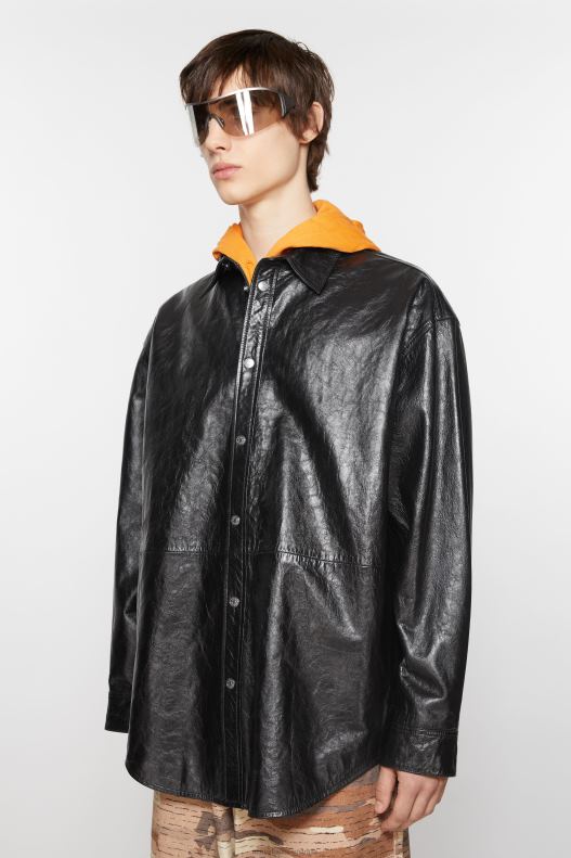 Leather shirt jacket Black Acne Studios R66LJ910 Apparel