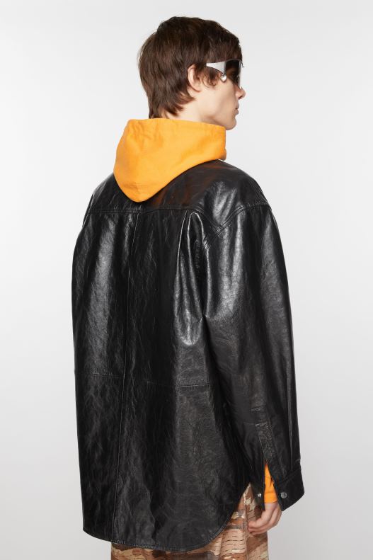 Leather shirt jacket Black Acne Studios R66LJ910 Apparel