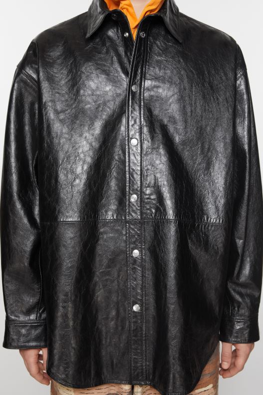 Leather shirt jacket Black Acne Studios R66LJ910 Apparel