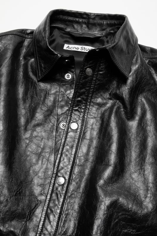 Leather shirt jacket Black Acne Studios R66LJ910 Apparel