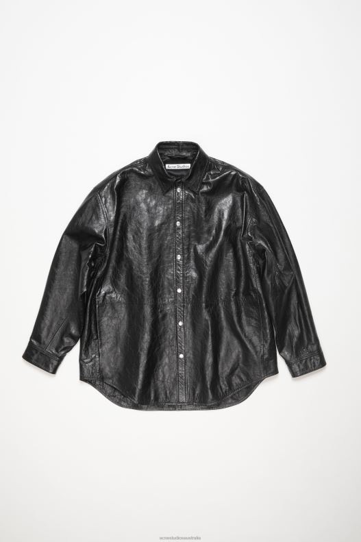 Leather shirt jacket Black Acne Studios R66LJ910 Apparel